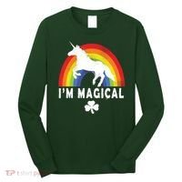 I'm Magical Unicorn Funny St. Patrick's Day Long Sleeve Shirt thumb 0