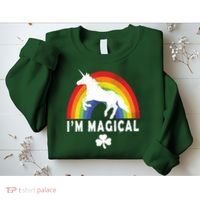 I'm Magical Unicorn Funny St. Patrick's Day Sweatshirt thumb 2