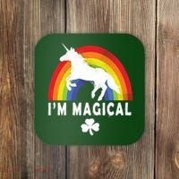 I'm Magical Unicorn Funny St. Patrick's Day Coaster thumb 0