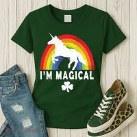 I'm Magical Unicorn Funny St. Patrick's Day Women's T-Shirt thumb 3