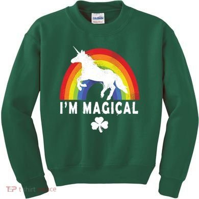 I'm Magical Unicorn Funny St. Patrick's Day Kids Sweatshirt