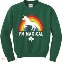 I'm Magical Unicorn Funny St. Patrick's Day Kids Sweatshirt thumb 0
