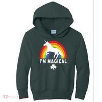I'm Magical Unicorn Funny St. Patrick's Day Kids Hoodie thumb 0
