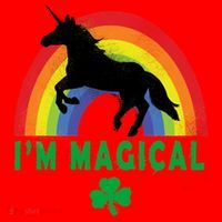 I'm Magical Unicorn Funny St. Patrick's Day Santa Hat thumb 1
