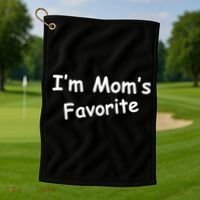 I'm Mom's Favorite Golf Towel thumb 1
