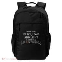 I'm Mostly Peace Love And Light  Backpack thumb 0