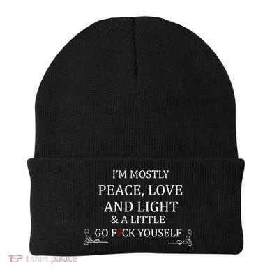 I'm Mostly Peace Love And Light  Beanie