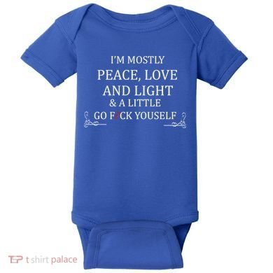 I'm Mostly Peace Love And Light  Baby Bodysuit