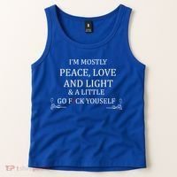 I'm Mostly Peace Love And Light  Tank Top thumb 2