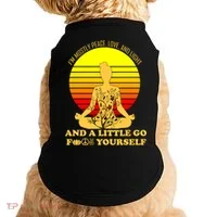 I'm Mostly Peace Love And Light Funny Doggie Tank thumb 0