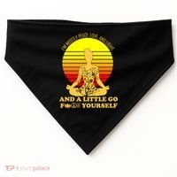 I'm Mostly Peace Love And Light Funny USA-Made Doggie Bandana thumb 0