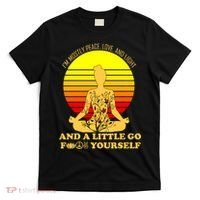I'm Mostly Peace Love And Light Funny T-Shirt thumb 0