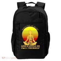 I'm Mostly Peace Love And Light Funny Backpack thumb 0