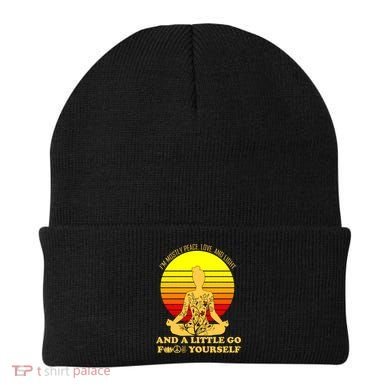 I'm Mostly Peace Love And Light Funny Beanie