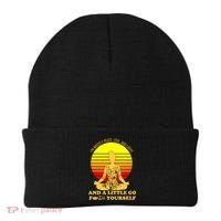 I'm Mostly Peace Love And Light Funny Beanie thumb 0