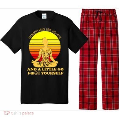 I'm Mostly Peace Love And Light Funny Pajama Set