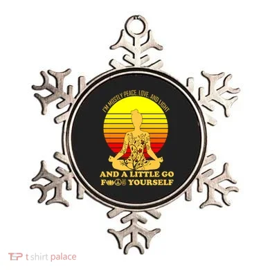 I'm Mostly Peace Love And Light Funny Ornament