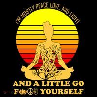 I'm Mostly Peace Love And Light Funny Baby Bodysuit thumb 2