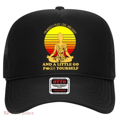 I'm Mostly Peace Love And Light Funny Hat
