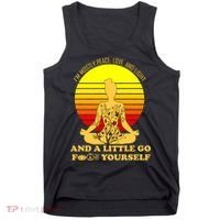 I'm Mostly Peace Love And Light Funny Tank Top thumb 0
