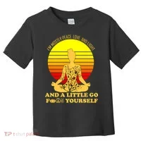 I'm Mostly Peace Love And Light Funny Toddler T-Shirt thumb 0
