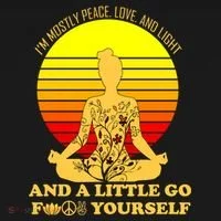 I'm Mostly Peace Love And Light Funny Toddler T-Shirt thumb 4
