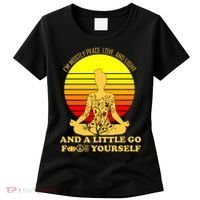 I'm Mostly Peace Love And Light Funny Women's T-Shirt thumb 0