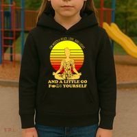 I'm Mostly Peace Love And Light Funny Kids Hoodie thumb 3