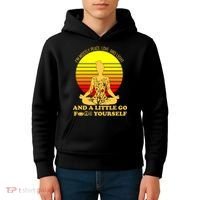 I'm Mostly Peace Love And Light Funny Kids Hoodie thumb 4