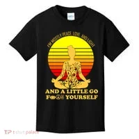 I'm Mostly Peace Love And Light Funny Kids T-Shirt thumb 0