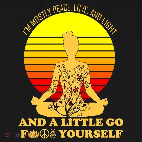 I'm Mostly Peace Love And Light Funny Kids T-Shirt