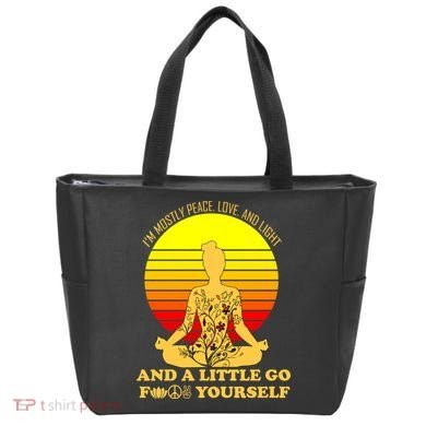 I'm Mostly Peace Love And Light Funny Tote Bag