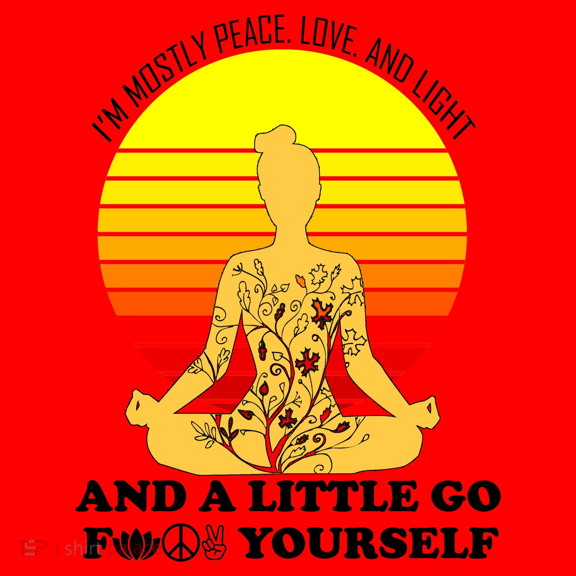 I'm Mostly Peace Love And Light Funny Santa Hat