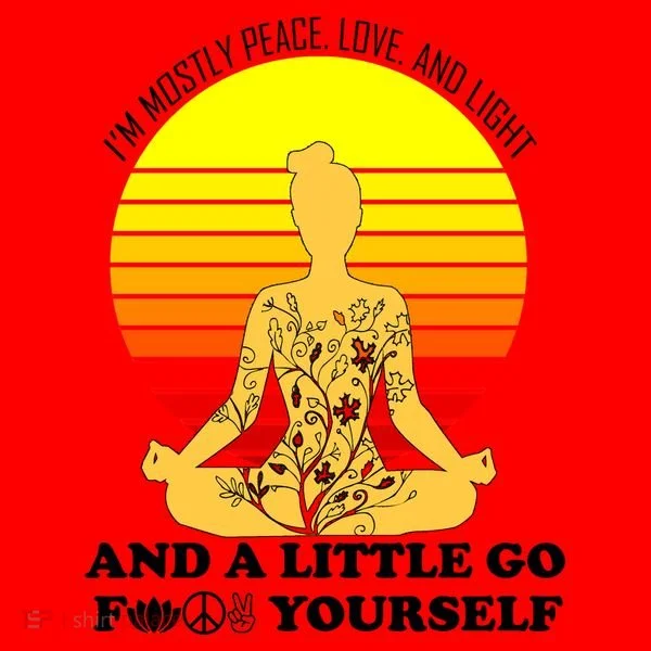 I'm Mostly Peace Love And Light Funny Santa Hat