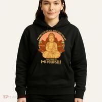 I'm Mostly Peace Love Light Yoga Buddha Hoodie thumb 5