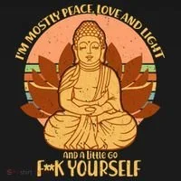 I'm Mostly Peace Love Light Yoga Buddha Long Sleeve Shirt thumb 2
