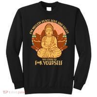 I'm Mostly Peace Love Light Yoga Buddha Sweatshirt thumb 0