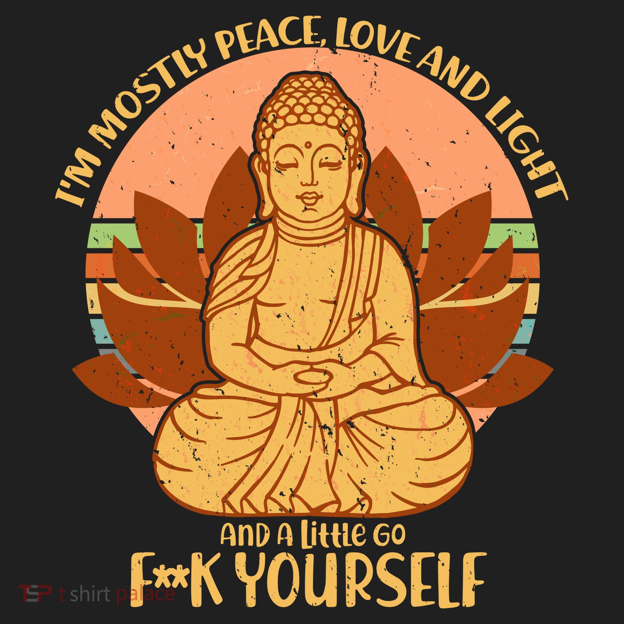 I'm Mostly Peace Love Light Yoga Buddha Beanie