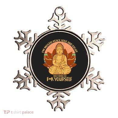 I'm Mostly Peace Love Light Yoga Buddha Ornament