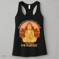 I'm Mostly Peace Love Light Yoga Buddha Women's Tank Top thumb 3
