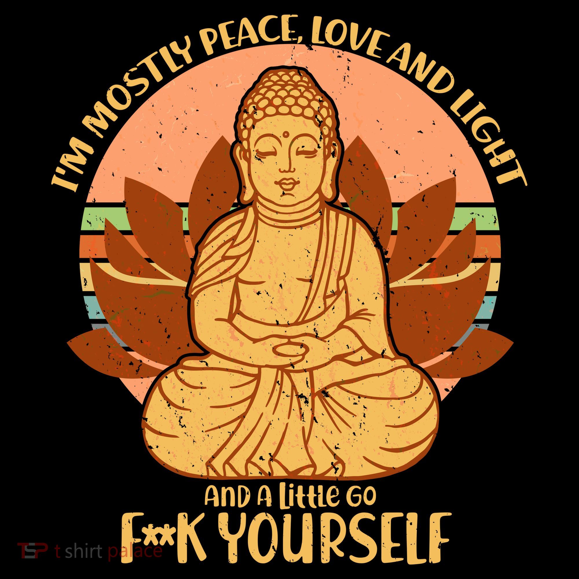 I'm Mostly Peace Love Light Yoga Buddha Visor