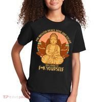 I'm Mostly Peace Love Light Yoga Buddha Kids T-Shirt thumb 2
