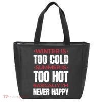 I'm Never Happy Tote Bag thumb 0