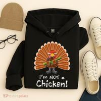 I'm No Chicken Turkey Holiday Hoodie thumb 4