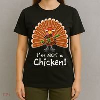 I'm No Chicken Turkey Holiday T-Shirt thumb 4