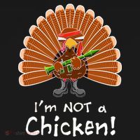 I'm No Chicken Turkey Holiday Bucket Hat thumb 4