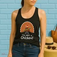 I'm No Chicken Turkey Holiday Women's Tank Top thumb 2