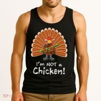 I'm No Chicken Turkey Holiday Tank Top thumb 3