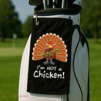 I'm No Chicken Turkey Holiday Golf Towel thumb 2