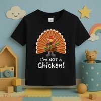 I'm No Chicken Turkey Holiday Toddler T-Shirt thumb 3
